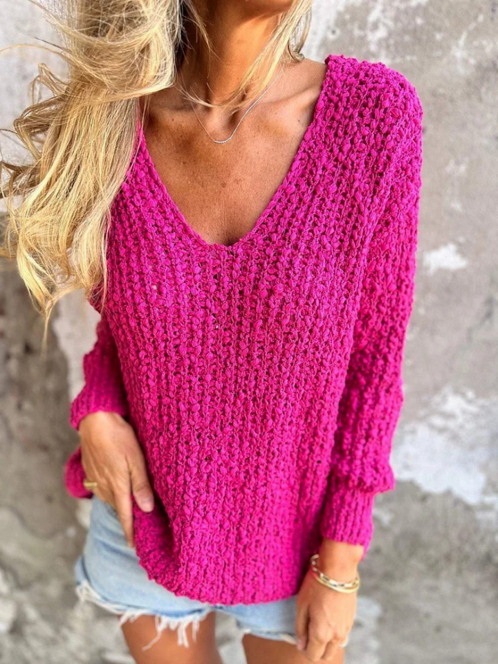 Evie | Cozy Ribbed Knit Sweater