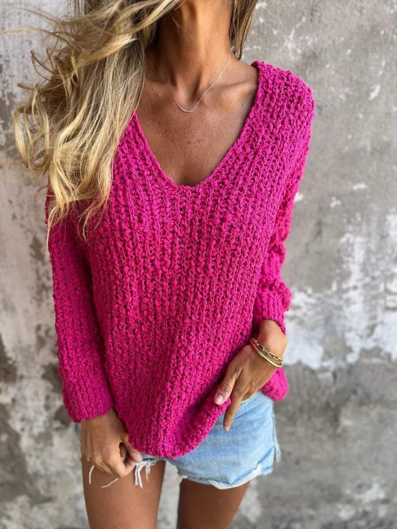 Evie | Cozy Ribbed Knit Sweater