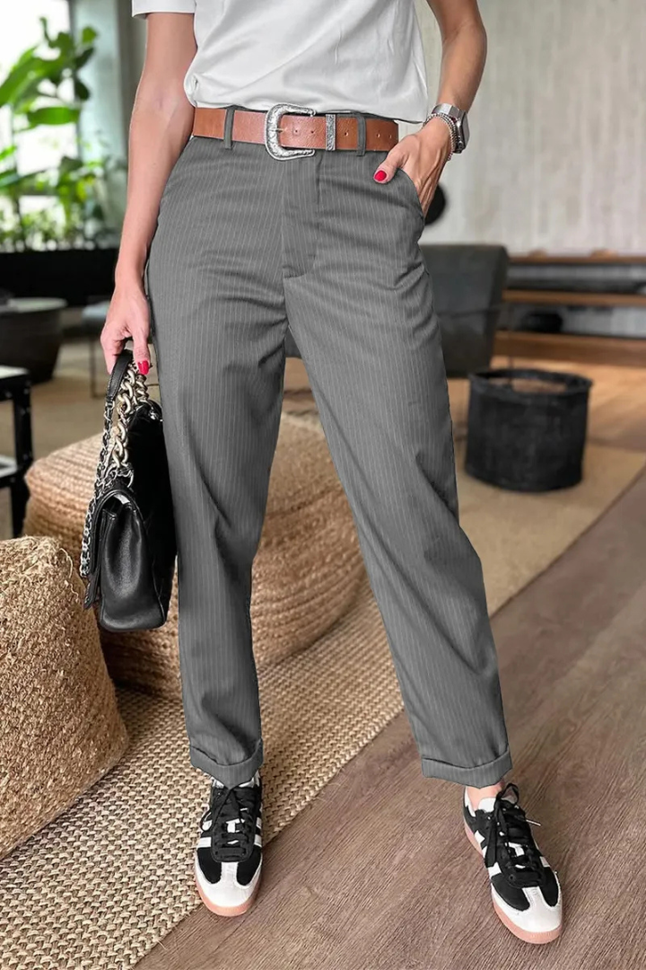 Tahlia | Tailored Pinstripe Pants