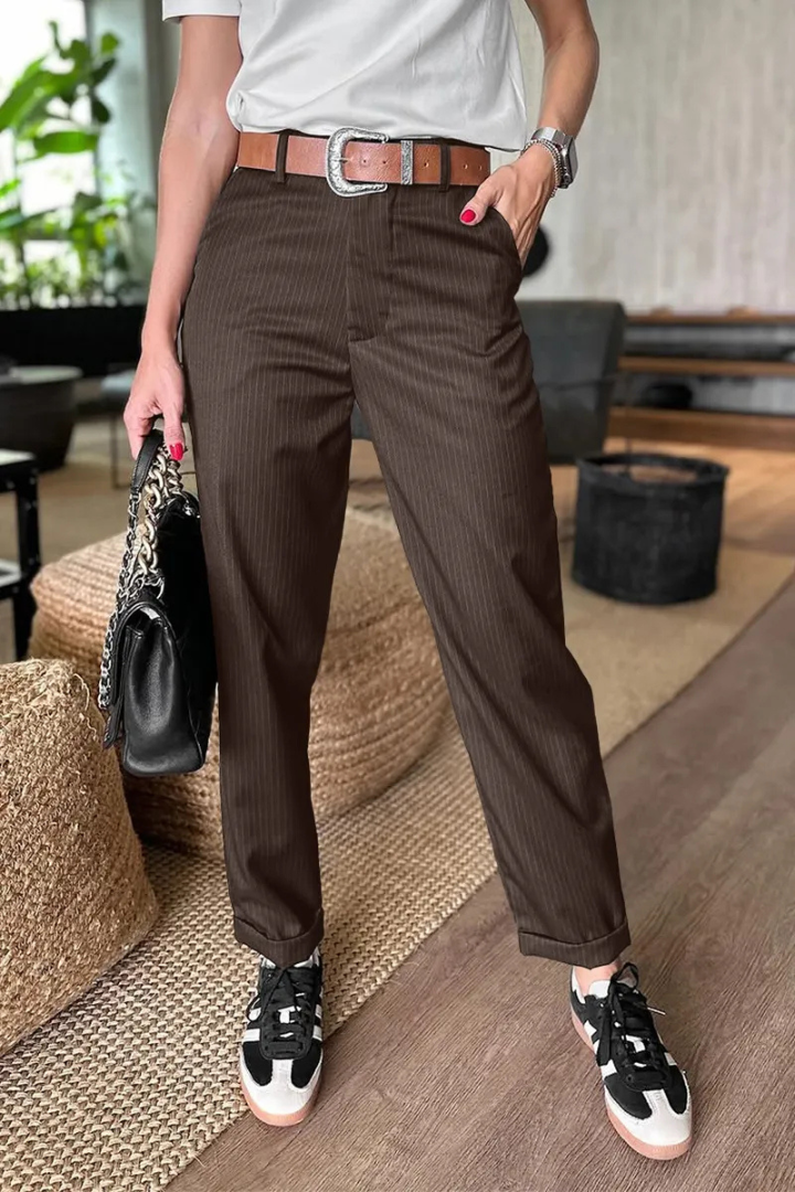 Tahlia | Tailored Pinstripe Pants