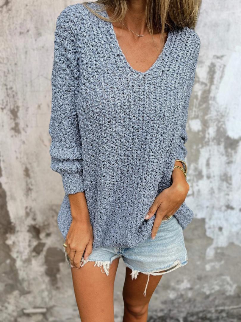 Evie | Cozy Ribbed Knit Sweater